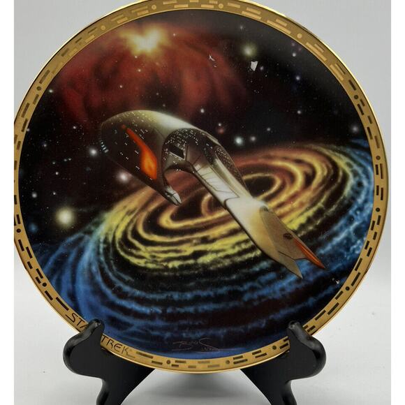 Plate Collectible Ferengi Marauder Star Trek Voyager #1276C 1994 Hamilton Coll. - Picture 1 of 4